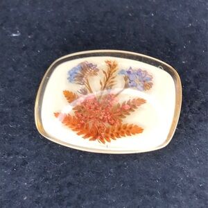 Lucite Flower Brooch